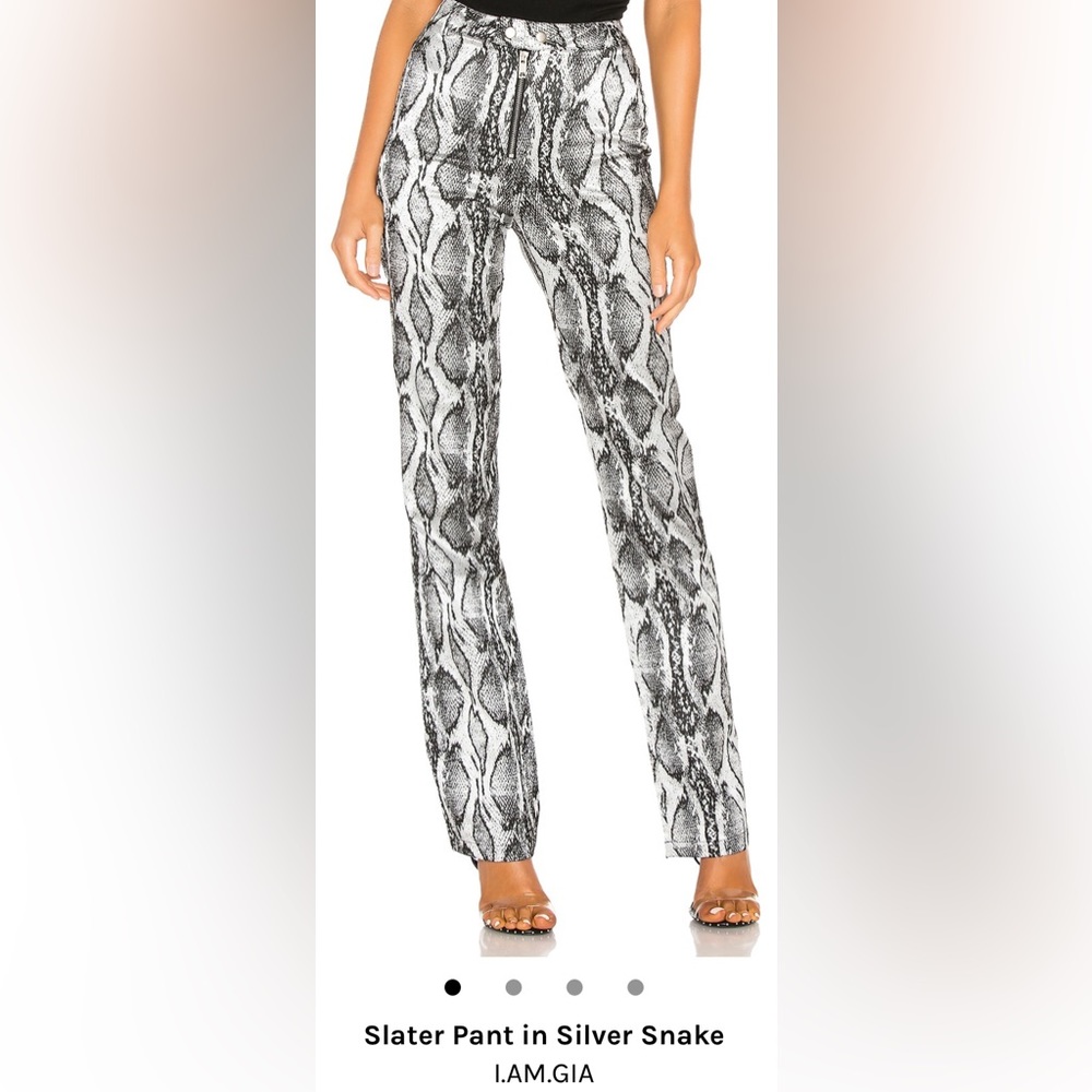 Slater Pant in Silver Snake